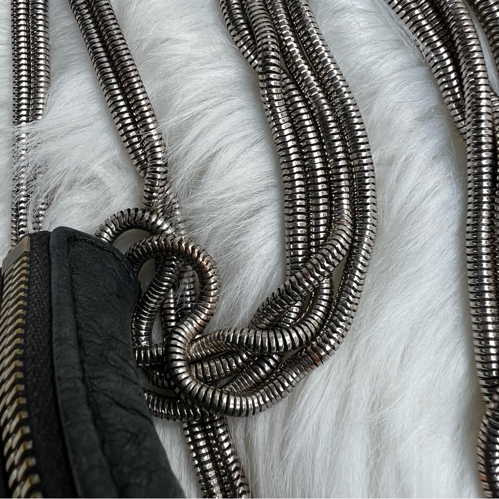 Alexander Wang Crossbody Bag Leather Distressed Grunge Rock - Picture 12 of 15